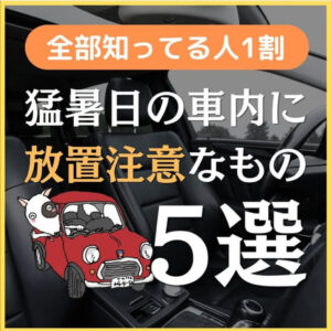 猛暑日の車内に放置注意なもの5選